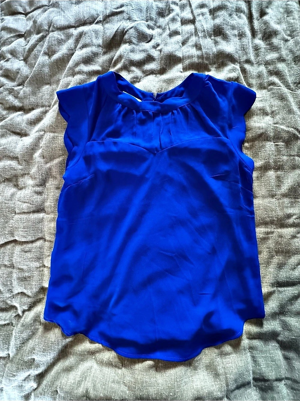 Monteau Cobalt Blue Blouse Size Small